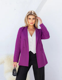 Blazer Feminino Alfaiataria de Linho Veronica FULL