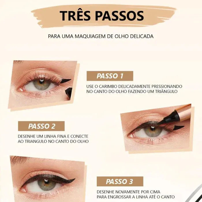 Delineador Cat Eyes - Caneta Dupla Pro